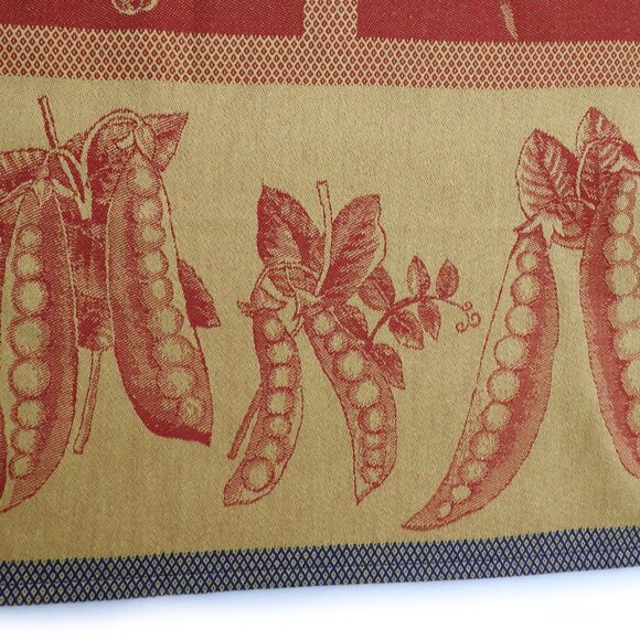 Vintage Vanderbilt Kitchen Towel France Cotton Red Yellow Vegetables - Picture 5 of 11